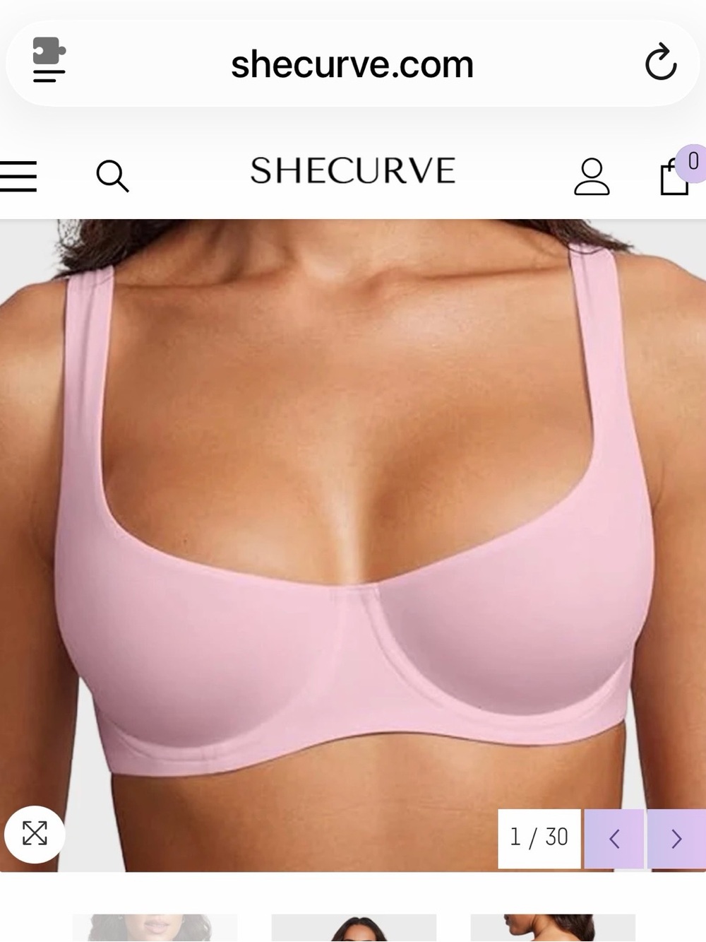 SheCurve Smooth Underwire Bra - Light Pink